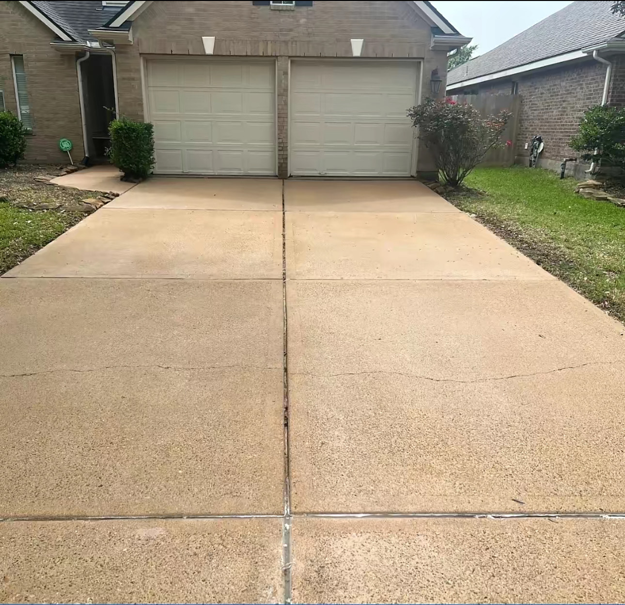 Freshly cleaned driveway