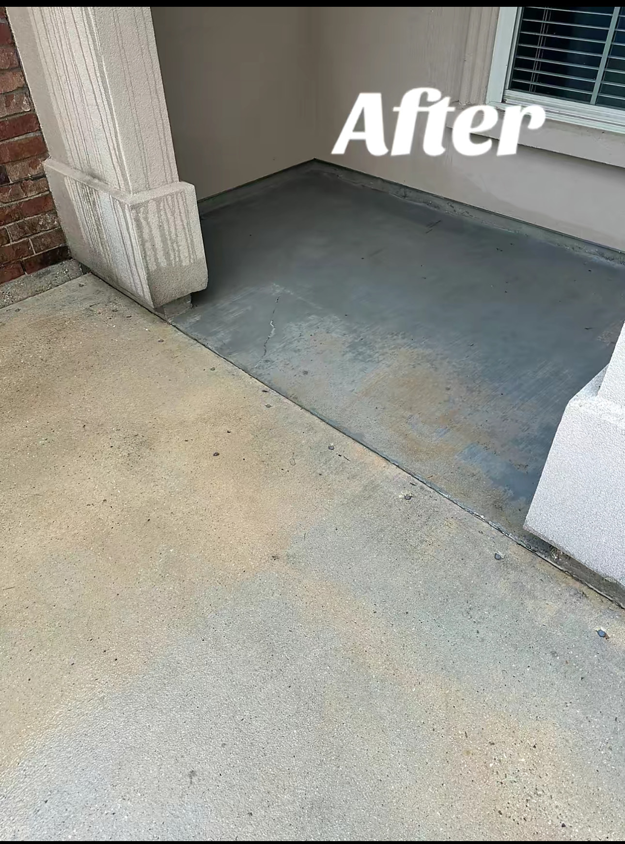 Driveway after cleaning